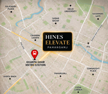 Hines Elevate location map